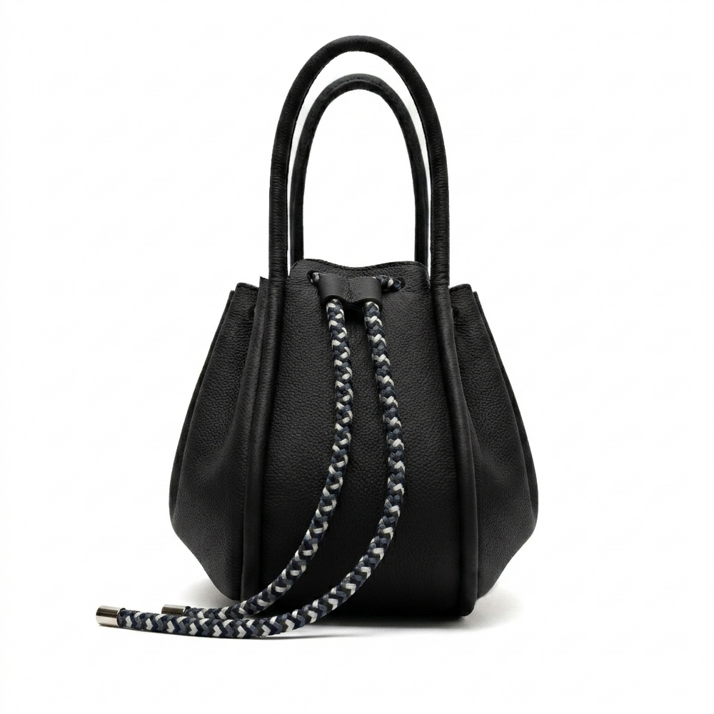 Secchiello Eva Nero opaco Fer Kaplan- vista laterale