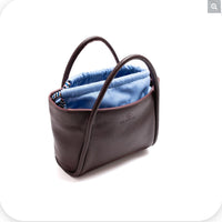 Dettaglio chiusura coulisse Mini Tote Mary bordeaux